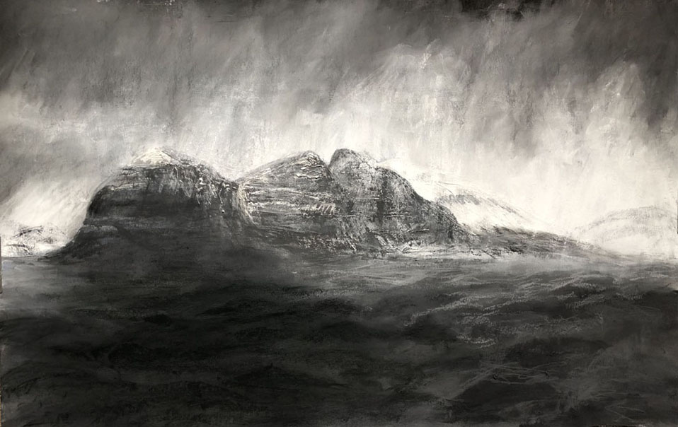 Assynt, mixed media, 72 x 46 cm, sold